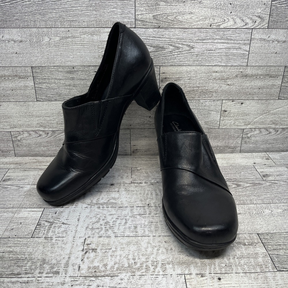 Black Women's Slip-On Low Heel Dress Shoes
